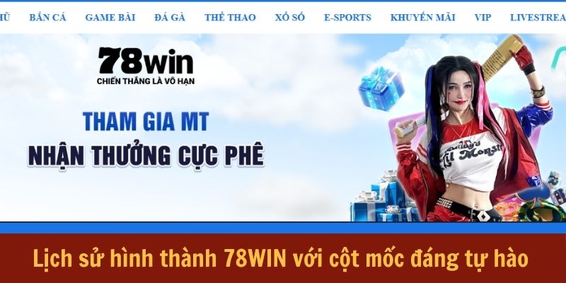 Lịch sử hình thành 78WIN với cột mốc đáng tự hào