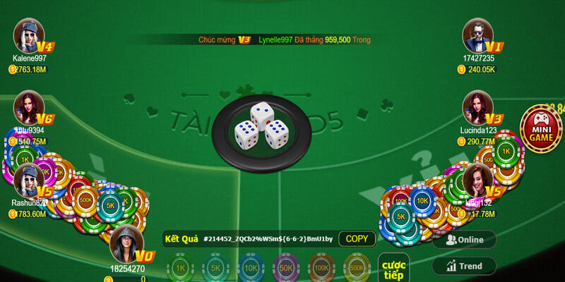 Tài xỉu là tựa game đơn giản với 3 viên xúc xắc